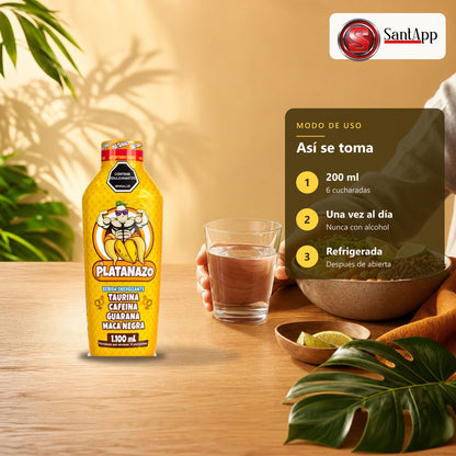 Cómo tomar El Platanazo: 200 ml por porción