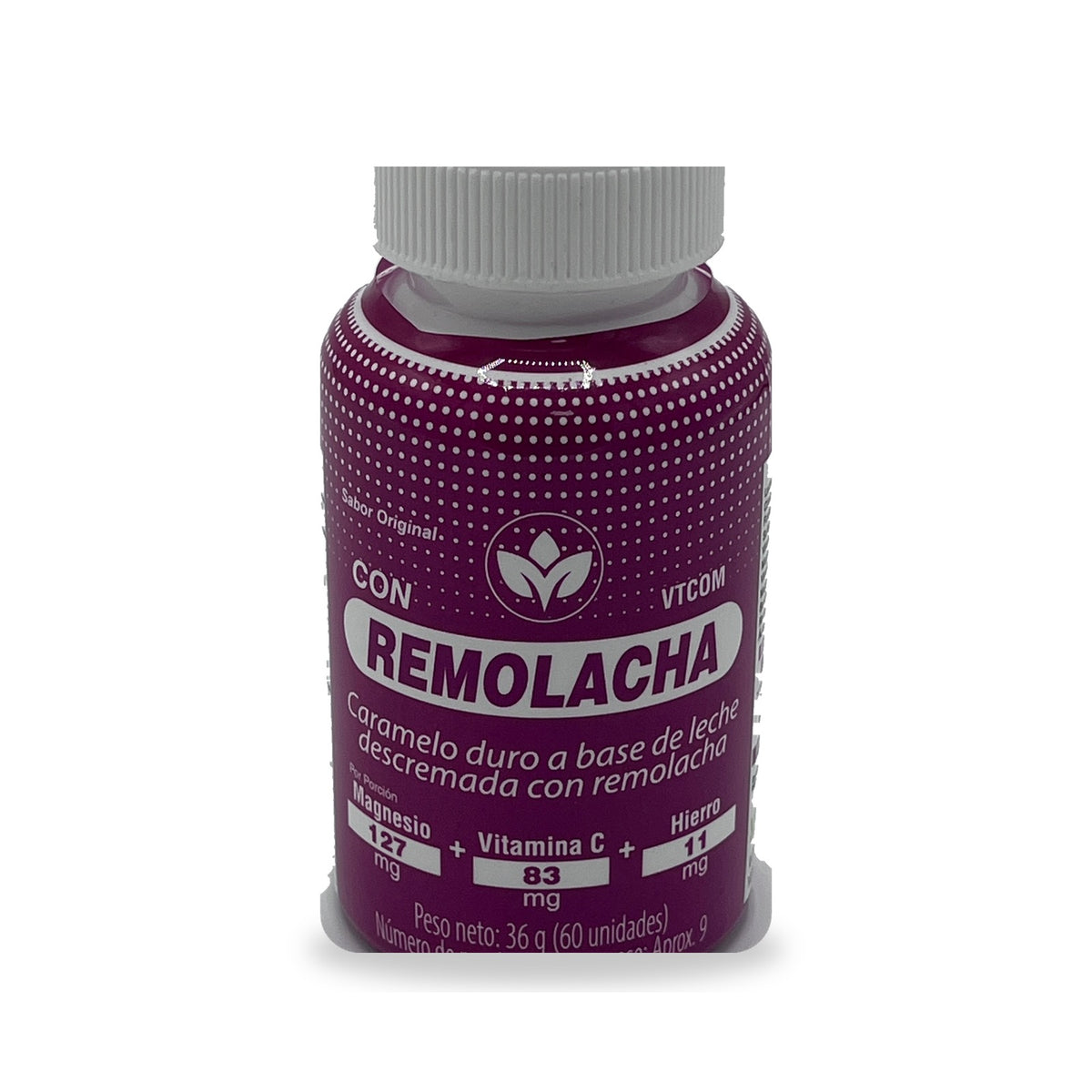 Remolacha Vitalcom caramelos con magnesio, vitamina C y hierro x 60