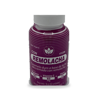 Remolacha Vitalcom caramelos con magnesio, vitamina C y hierro x 60