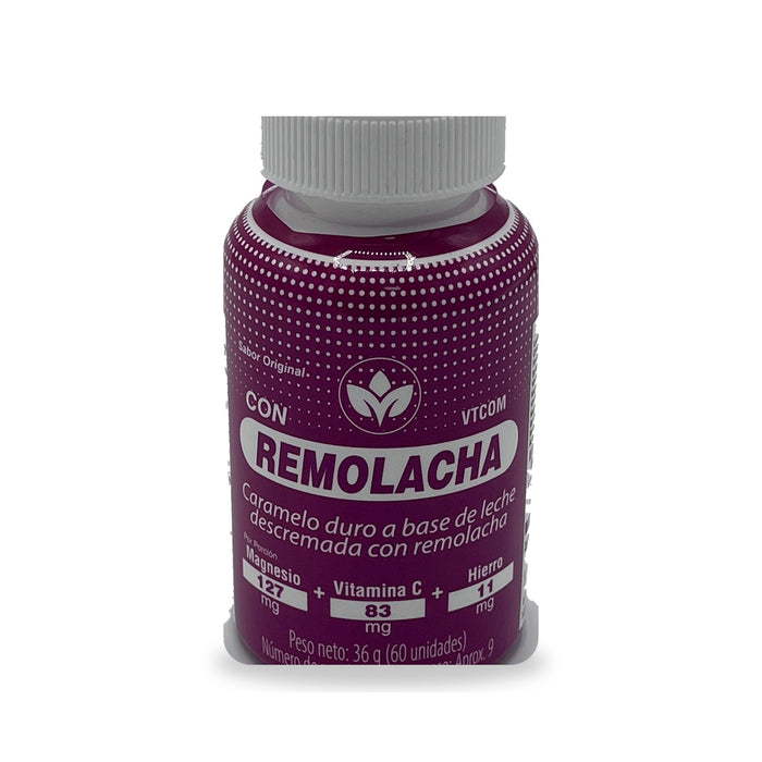 Remolacha Vitalcom caramelos con magnesio, vitamina C y hierro x 60