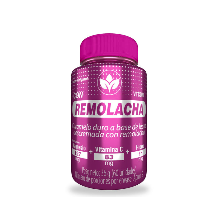 Remolacha Vitalcom caramelos con magnesio, vitamina C y hierro x 60