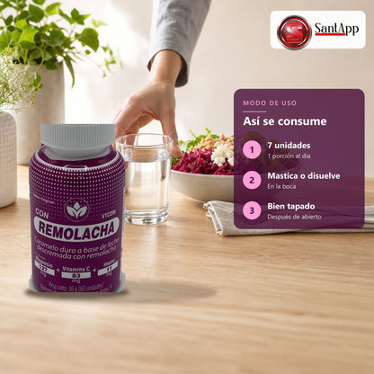 Cómo consumir Remolacha Vitalcom: 7 unidades al día