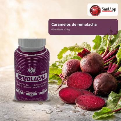 Remolacha Vitalcom, frasco de 60 unidades