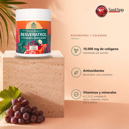 Características: 10.000 mg de colágeno hidrolizado por porción, antioxidantes, vitaminas y minerales