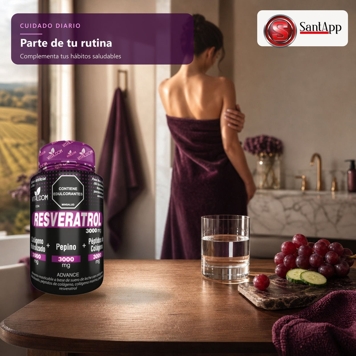 Resveratrol y colágeno para tu rutina diaria