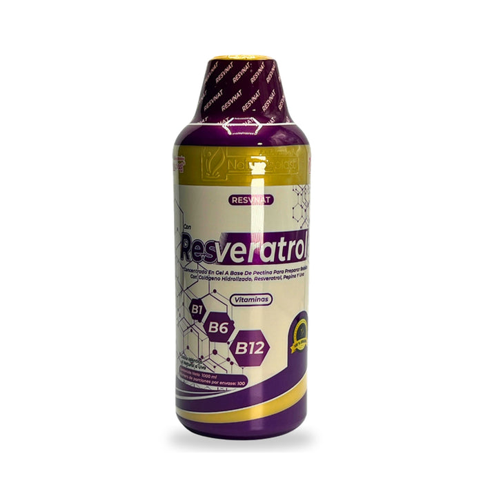 Resveratrol líquido con colágeno hidrolizado y vitaminas B 1000 ml
