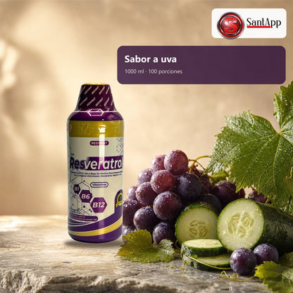 Resveratrol líquido sabor uva, 1000 ml, 100 porciones