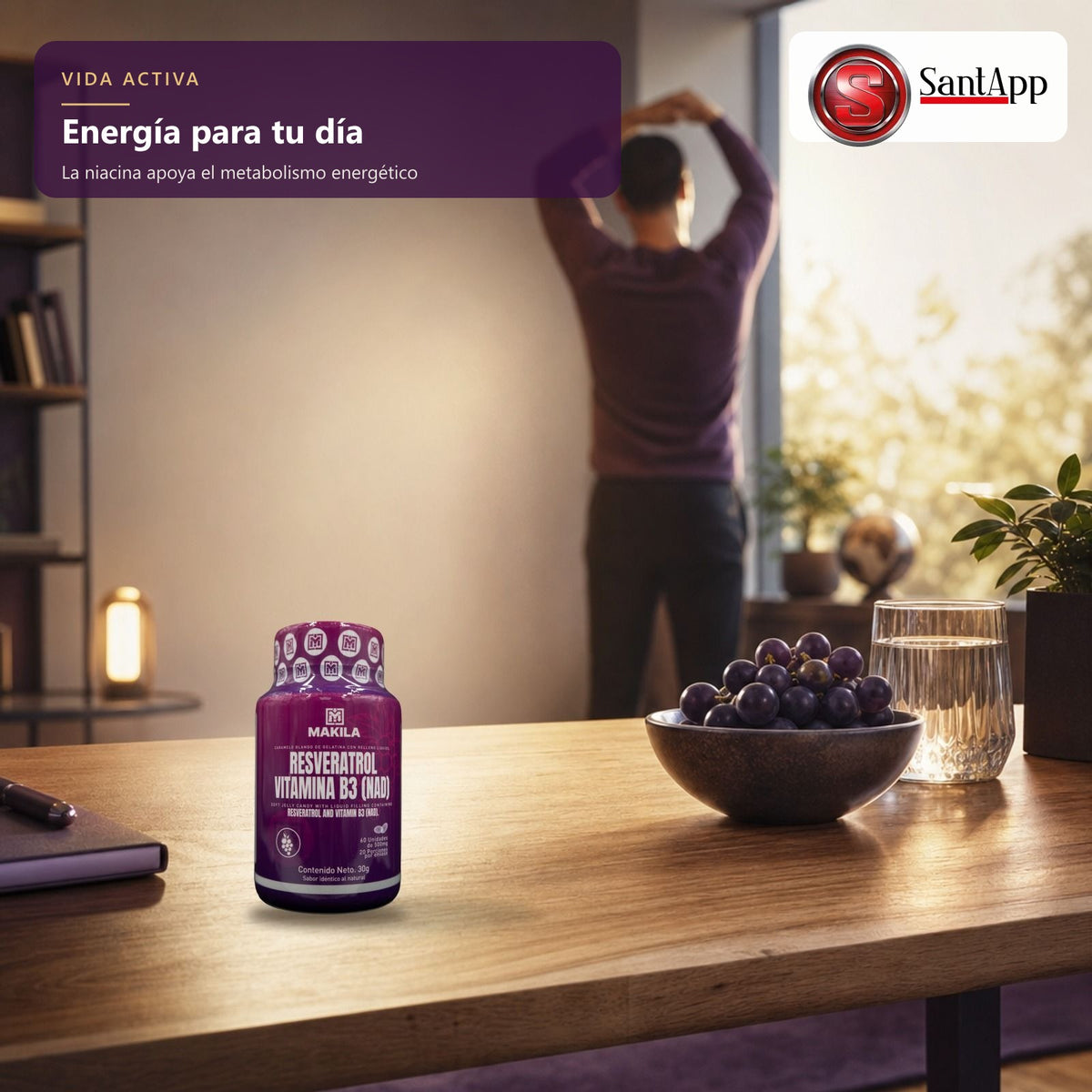 Resveratrol y niacina para tu rutina activa
