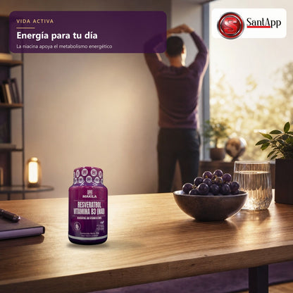 Resveratrol y niacina para tu rutina activa
