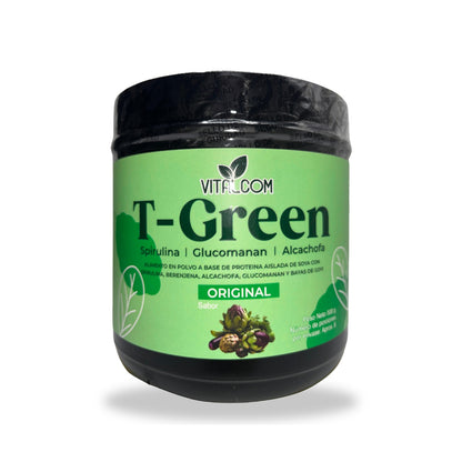 T-Green Vitalcom proteína de soya con espirulina en polvo 500 g