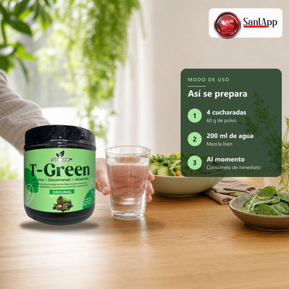 Cómo preparar T-Green: 4 cucharadas en 200 ml de agua