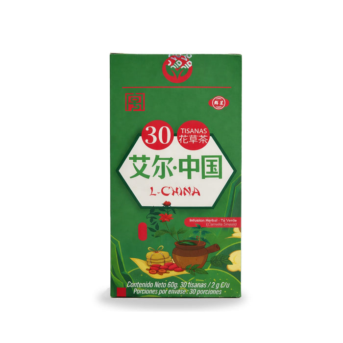 Té chino L-China infusión de té verde x 30 tisanas