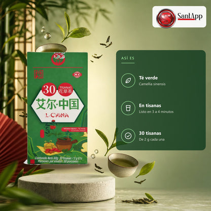 Té chino L-China: 100 % té verde
