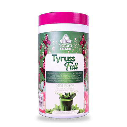 Tyruss Full alimento en polvo con espirulina, chlorella, espinaca y omega 3 500 g, Natura Trends