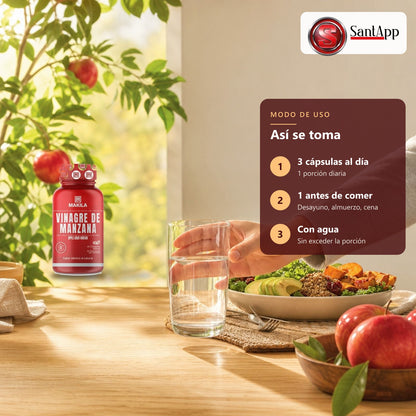 Cómo tomar vinagre de manzana Makila: 1 cápsula antes de cada comida