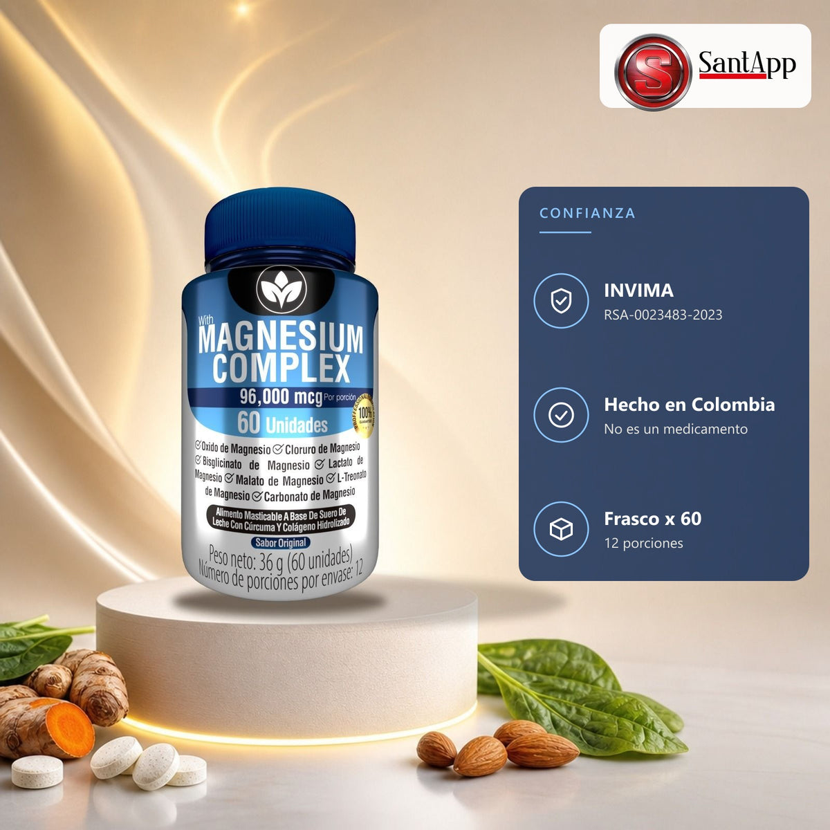 Magnesium Complex Vitalcom con registro INVIMA RSA-0023483-2023