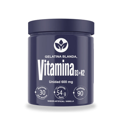 Vitamina D3 + K2 Vitalcom en cápsulas blandas x 90