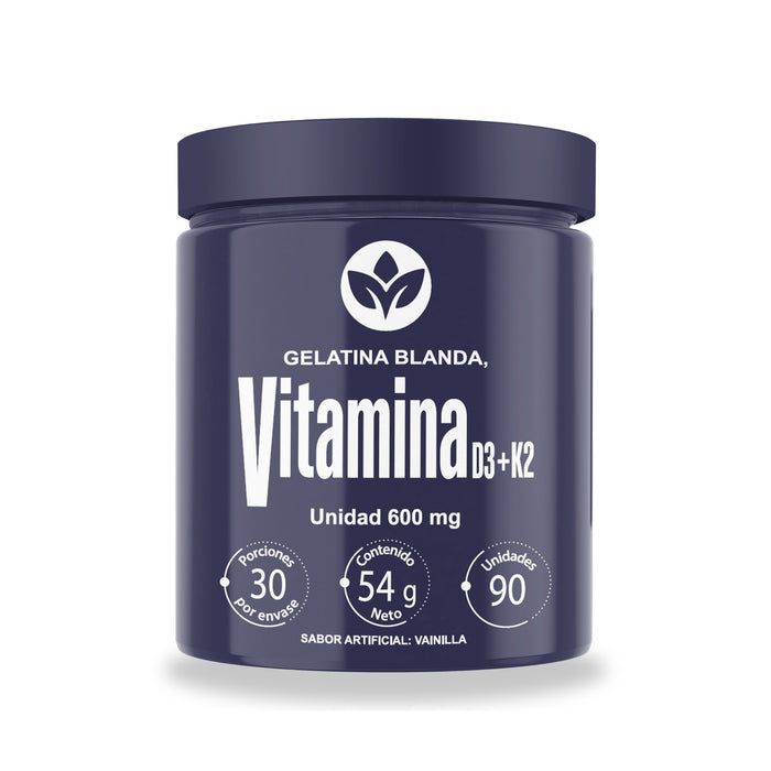 Vitamina D3 + K2 Vitalcom en cápsulas blandas x 90