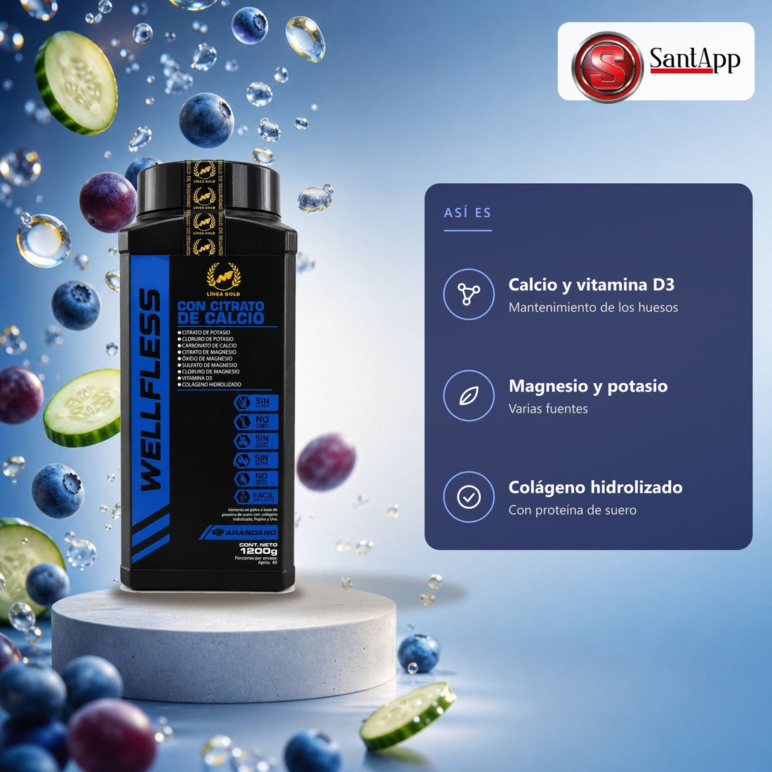 Wellfless: calcio y vitamina D3 para tus huesos