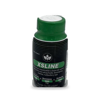 XSLine Vitalcom masticables con alcachofa, berenjena y ruibarbo x 60