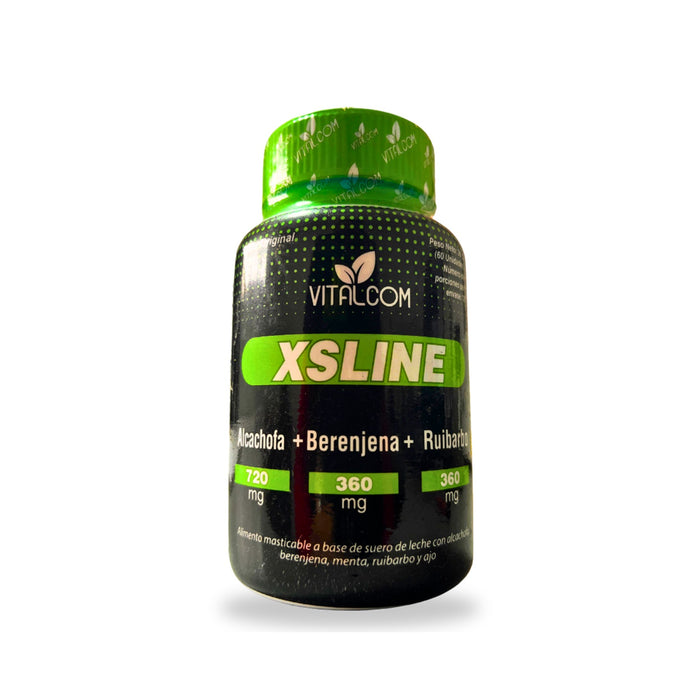 XSLine Vitalcom masticables con alcachofa, berenjena y ruibarbo x 60