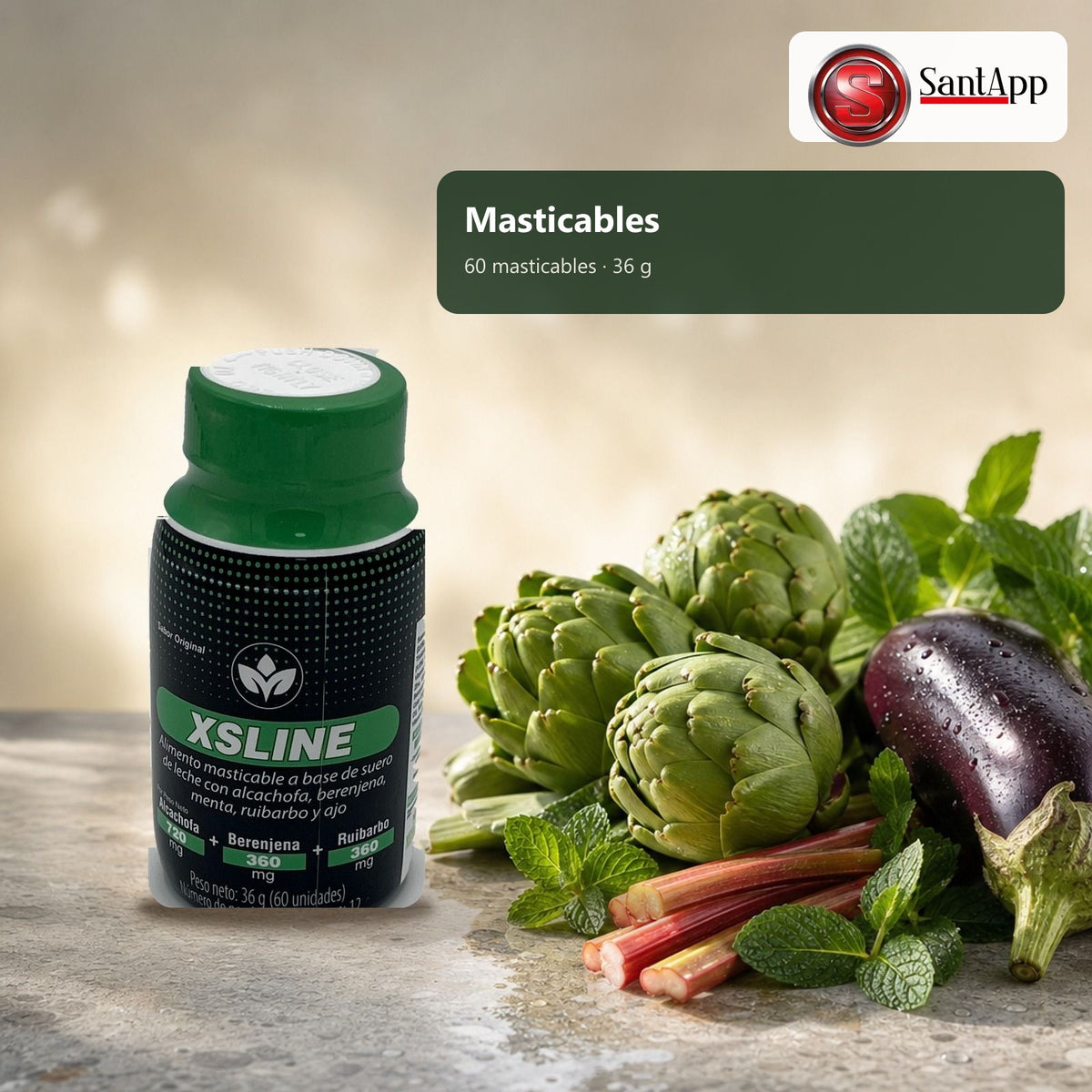 XSLine, frasco de 60 masticables